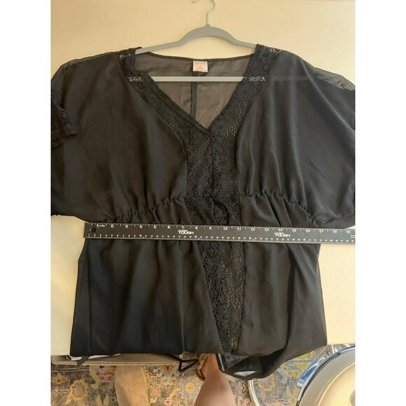 Xhilaration Sz XL Black Lace Sheer Bathing Suit Coverup Swim Coverup - Picture 4 of 4